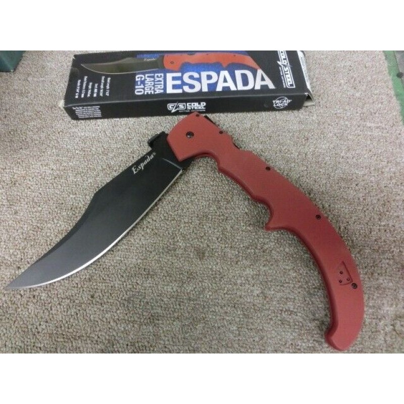 Cold Steel Espada XL Lockback Red G10 Folding AUS-10A Pocket Knife 62MGCRRBK