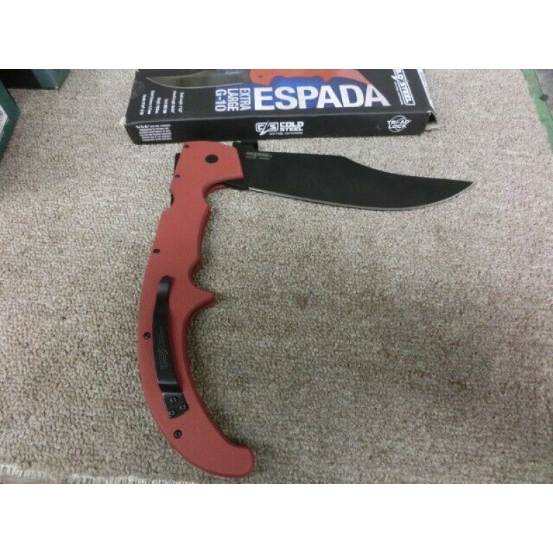 Cold Steel Espada XL Lockback Red G10 Folding AUS-10A Pocket Knife 62MGCRRBK